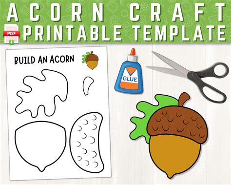 acorn craft printable|cute acorn crafts.